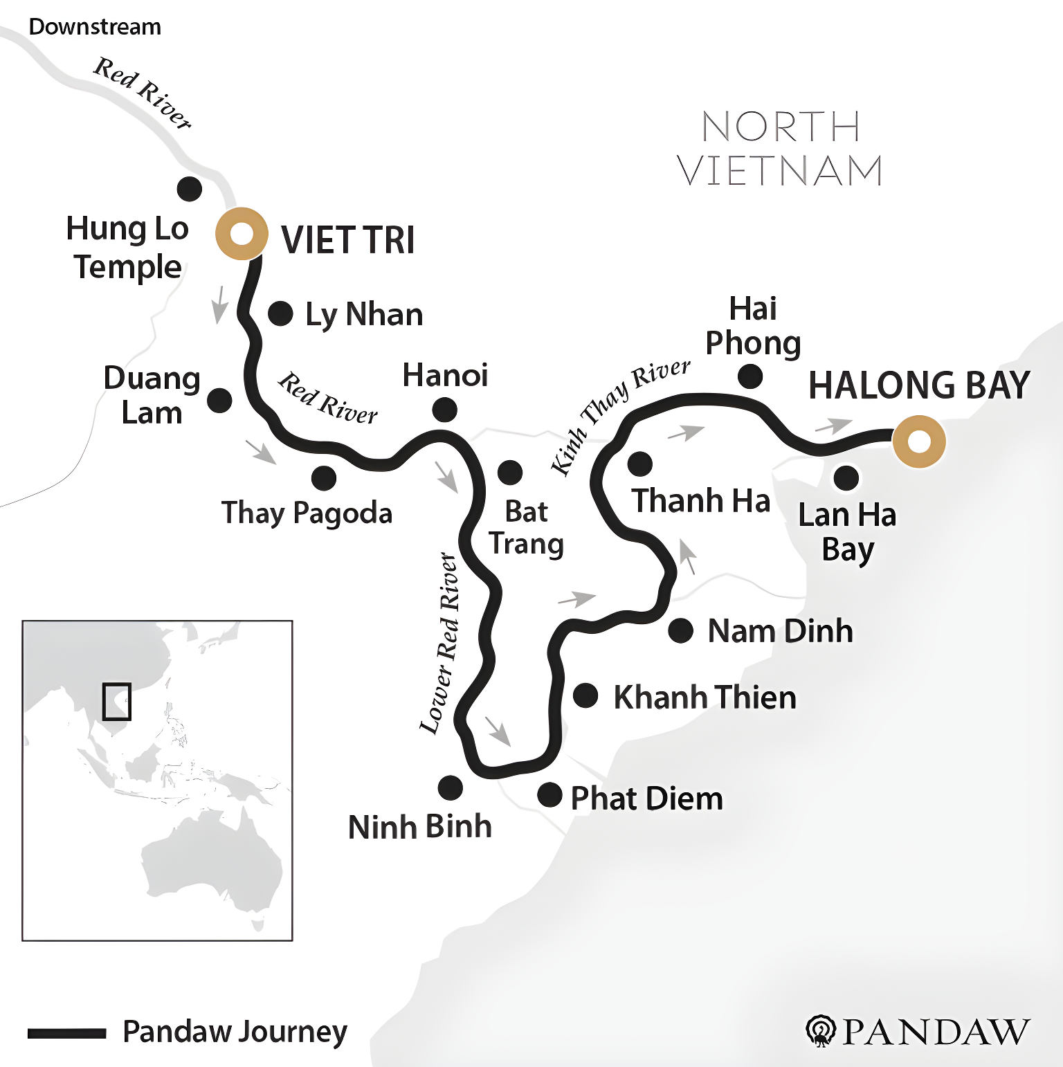 Baie d'Halong et fleuve rouge